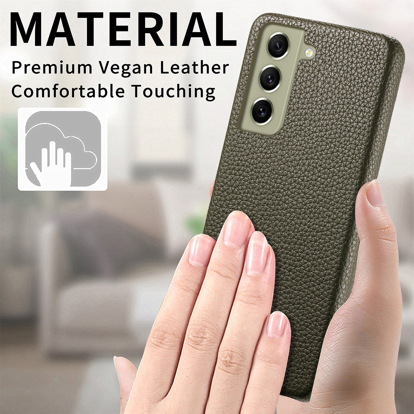 Y1 For Samsung Galaxy S21 FE 5G Case Anti-Scratch Litchi Texture PU+PC Phone Cover Y1 For Samsung Galaxy S21 FE 5G Case Anti-Scratch Litchi Texture PU+PC Phone Cover